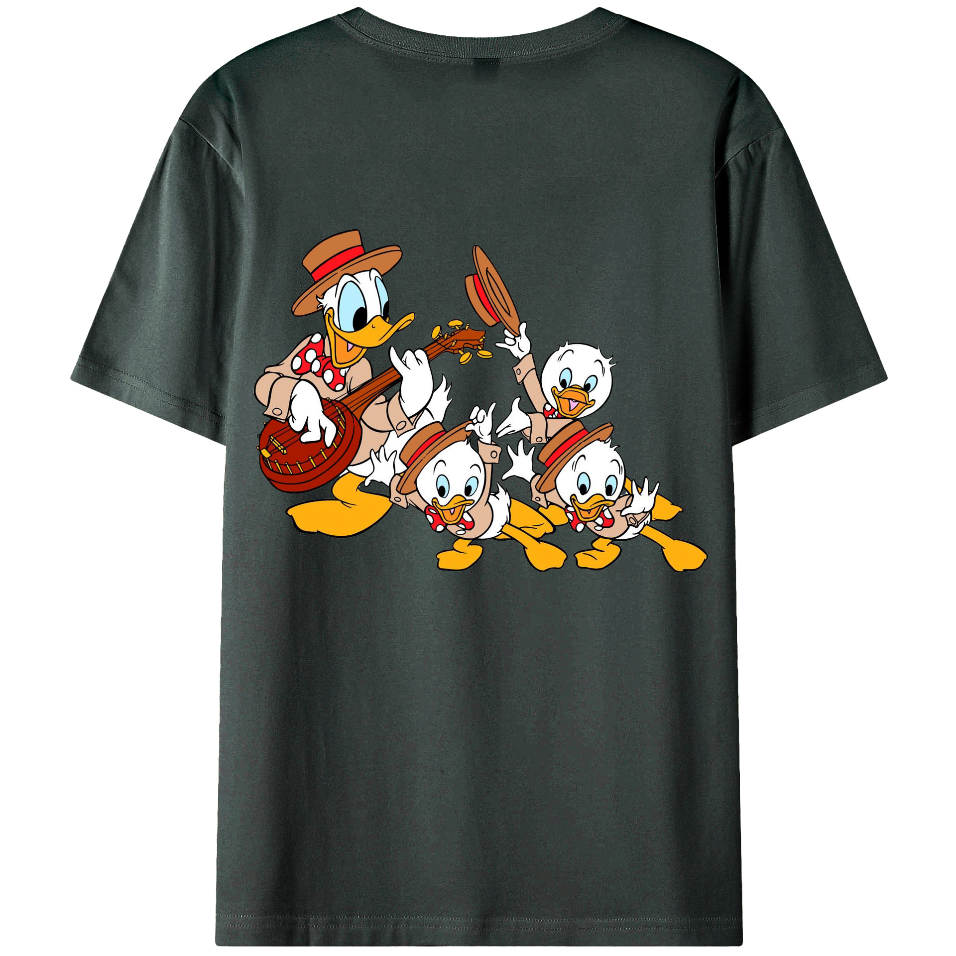 ミッキーマウス Mickey Mouse 綿100％ メンズ半袖Tシャツ（バックプリント） 通気性